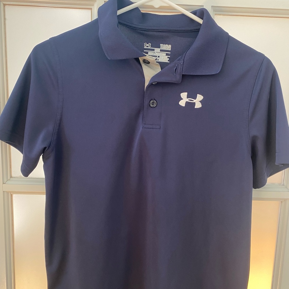 Under Armor Boys Short Sleeve Polo Large